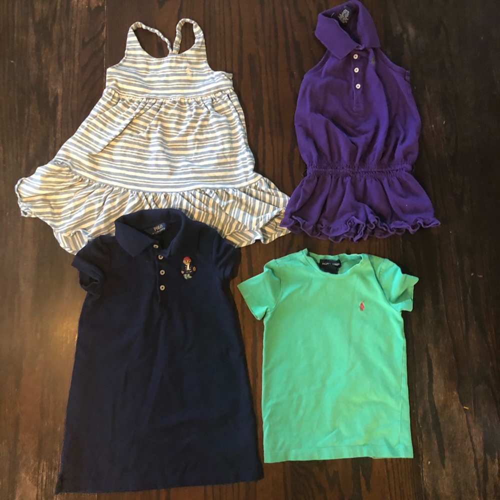 Ralph Lauren Girls 3T Romper Shirt Dress Bundle